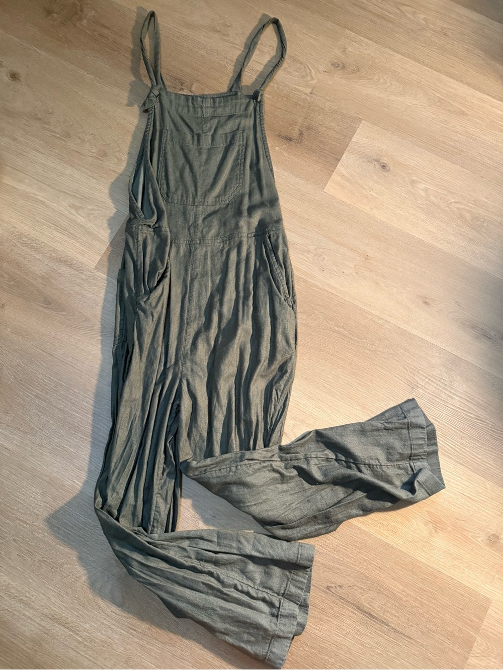 Women's Olive Green Overalls Jumpsuit